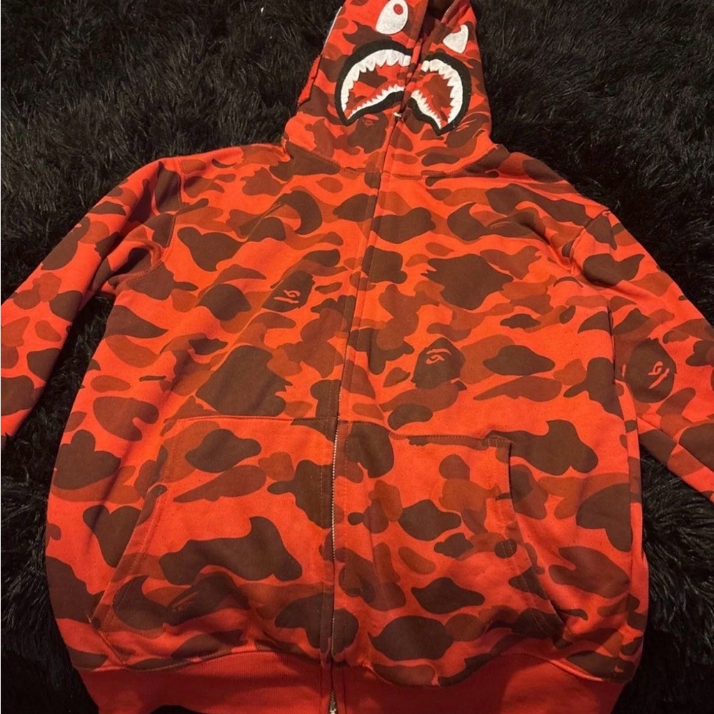 Bape Red and Brown Lightweight Camouflage Jacket